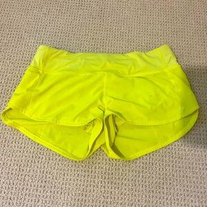 size 6 neon Lululemon shorts!!